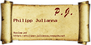 Philipp Julianna névjegykártya